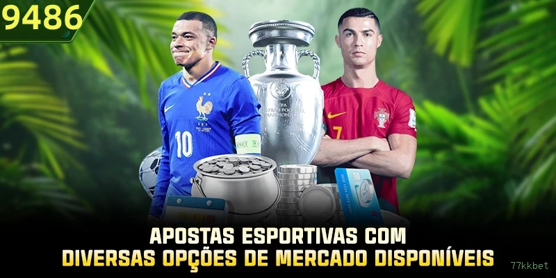 Imagem promocional das apostas esportivas da 77kkbet